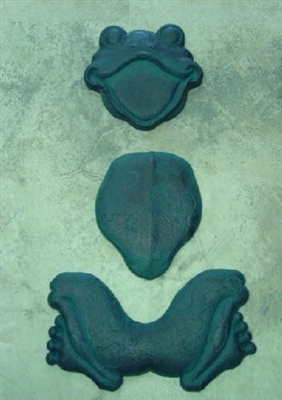 3 Piece Frog Stepping Stone Plaster Cement Concrete Mold Set 7014 Moldcreations 